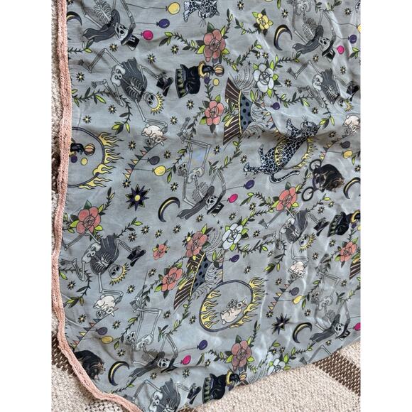 Zadig Voltaire Christy Camisole Tank Top Circus Skeleton Medium Blue Pink - Picture 2 of 7